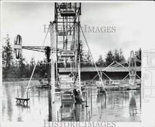 1967 Press Photo Ferris wheel surrounded by floodwaters in Fairbanks - lrb46933 picture