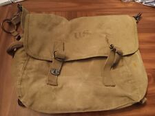 WWII US Army M1936 Canvas Musette Bag or Pack Khaki Color - Dated 1943 -(24-1103 picture