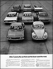 1969 VW Volkswagen 1966 value used car lot comparison retro photo print Ad adL95 picture