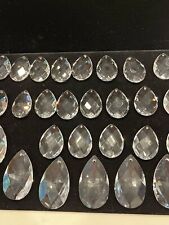 Lot Of Swarovski Crystal Teardrop Prisms-2 Sizes picture