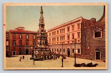 Oberdan Square NAPLES Italy Vintage Postcard 0614 picture
