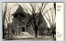 Sturgis MI-Michigan, Methodist Church, Stone Building, Vintage Postcard picture