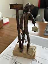 Unique Hand Crafted 'Miner Digging For Gold' Copper Figurines picture
