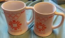 2-1984 Sarajevo XIV Winter Olympics Coffee Mugs Vintage Souvenir Original Logo picture