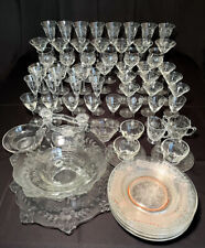 RARE Complete Set of Elegant Vintage 1940s Crystal DInner/Stemware 72 pcs. ~ EUC picture