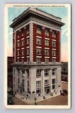 Meadville PA-Pennsylvania, Crawford County Trust Company, Vintage Postcard picture