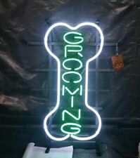 Grooming Dog Bone Neon Light Sign 20