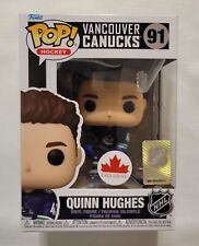 🔥 Funko POP Hockey 🔥 Vancouver Canucks - Quinn Hughes Canada Exclusive #91 ✈️ picture