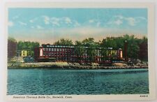 Vintage Norwich Connecticut CT American Thermos Bottle Company Linen Postcard picture