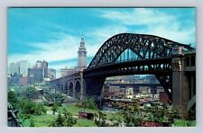 Cleveland OH-Ohio, Detroit Superior High Level Bridge, Vintage Souvenir Postcard picture