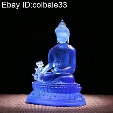 18cm Coloured Glaze Liuli Medicine Buddha statue Bhaisajyaguru picture