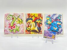 Pokemon Meganiu Typhlosion Feraligatr Shikishi Art  Card 3set Discontinued NEW picture