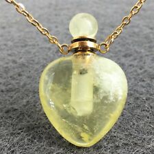 Natural Citrine Quartz Crystal Perfume Bottle Necklace Pendant healing 1pc picture