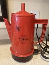 VINTAGE REGAL POLY PERK 7508 Coffee Pot Automatic Percolator 4 - 8 Cups  RED picture