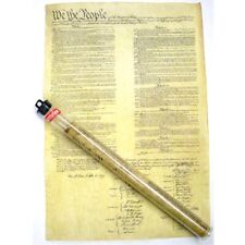 US CONSTITUTION FULL SIZE REPLICA ON ANTIQUED GENUINE PARCHMENT 23 X 29 NEW  picture