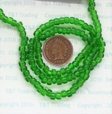 Original Antique Green Pony Trade Beads Italy Vintage  Collection #   276 picture