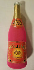 Festive Holiday Sparkling Wine Empty Bottle: Fuzzy Textured Hot Pink Color picture