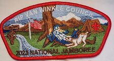 BSA RIP VAN WINKLE OA HALF MOON 28 2023 JAMBOREE PATCH CSP IRVING RED 90 MADE picture