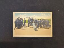 Vintage Linen Postcard Camp Callan Gun Crew Ready To Fire San Diego California picture