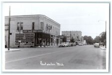 c1950s Rexall Drug Store Antler Bar Street View Pentwater MI RPPC Photo Postcard picture
