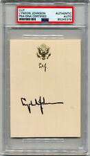 Lyndon Johnson LBJ Signed Presidential Seal Cut Autograph. PSA/DNA picture