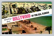 Hollywood FL-Florida, Hollywood Beach Hotel Greetings, Vintage Postcard picture