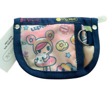 New Tokidoki Lesportsac sm Colors Moon Zip Wallet ID Coin Card Case Clip Purse picture