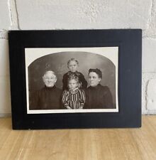 Antique Family Photo Card-Mounted, Three Generations. Turn Of The Century? picture