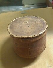 Vintage Woven Wood Herb Container w/Lid Native American? picture
