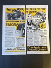 Vtg 1938 Goodrich Tire Ads (Lot of 2), Safety Silvertown & Heavy Duty Standard picture