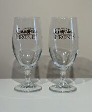 2 Game Of Thrones Omme Gang Brewery HBO Beer Glasses Gold Cooperstown NY picture