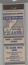 1930s Matchbook Cover Advertizit Match Co Ye Old Mill Inn Haverstraw, NY picture