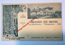 Mukwonago Wisconsin Heaven city Hotel Vintage Advertising Postcard  picture
