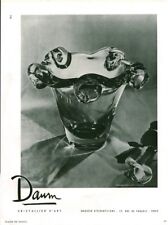 1950 Daum Antique Vase Art Crystal Magazine Advertising picture