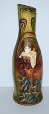Russian Alphonse Mucha Art Nouveau Nesting Bottle Holder Hand Painted Signed picture