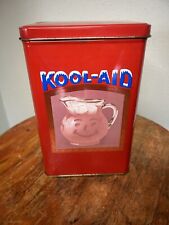 Vintage Kool-Aid Tin Red Collectible Canister Metal Empty Can picture