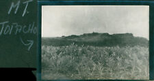 1945 WWII US Army 864th AAA Saipan 2 Photos Mount Tapochau & Navy ship on rocks picture