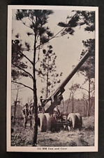 Military Picture Post Card 155 MM Gun And Crew Graycraft F-137  picture