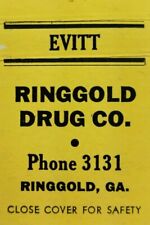 Vintage matchbook cover Ringgold drug Ringgold Georgia advertising Chicago match picture