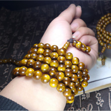 108pcs Genuine Golden Black Coral Sea Willow Bracelet Beads 12mm picture