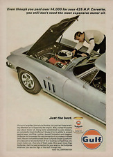 1966 Chevrolet Chevy Corvette Sting Ray 425hp Gulf Photo Original Color Print Ad picture