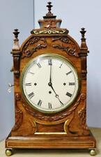 Antique English Regency W. Grant London Triple Fusee 8Bell Musical Bracket Clock picture