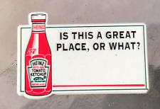 Vintage Heinz Ketchup Name Tag Restaurant Collectible Name Badge picture