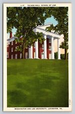 School Of Law Tucker Hall Washington & Lee  Lexington VA VINTAGE Postcard picture