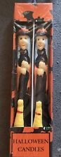 Halloween Taper Candle 10” Tall Set Lot Of 2 Witch New picture
