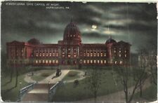 Harrisburg PA Pennsylvania State Capitol at Night 1914 picture