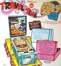 Travel Time Pinball Flyer 1973 Original NOS Vintage Retro Game Art 8.5