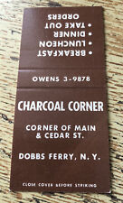 1950s-60s Charcoal Corner Dobbs Ferry New York Matchcover Breakfast Luncheon Din picture