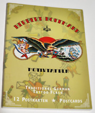 Hoffman Herbert Motivtafeln Traditional German Tattoo Flash 12 Postcards Booklet picture