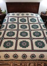 Cheater QUILT Blanket Quilted Comforter Dahlia Pattern 62 